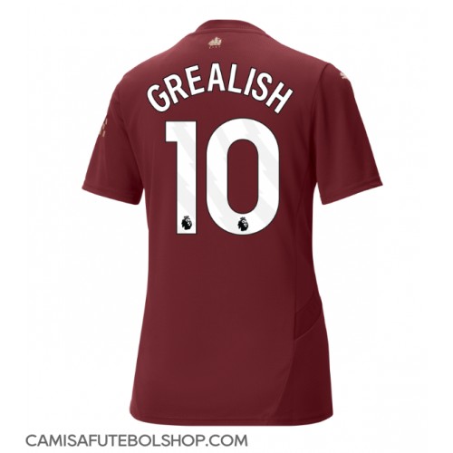 Camisa de time de futebol Manchester City Jack Grealish #10 Replicas 3º Equipamento Feminina 2024-25 Manga Curta